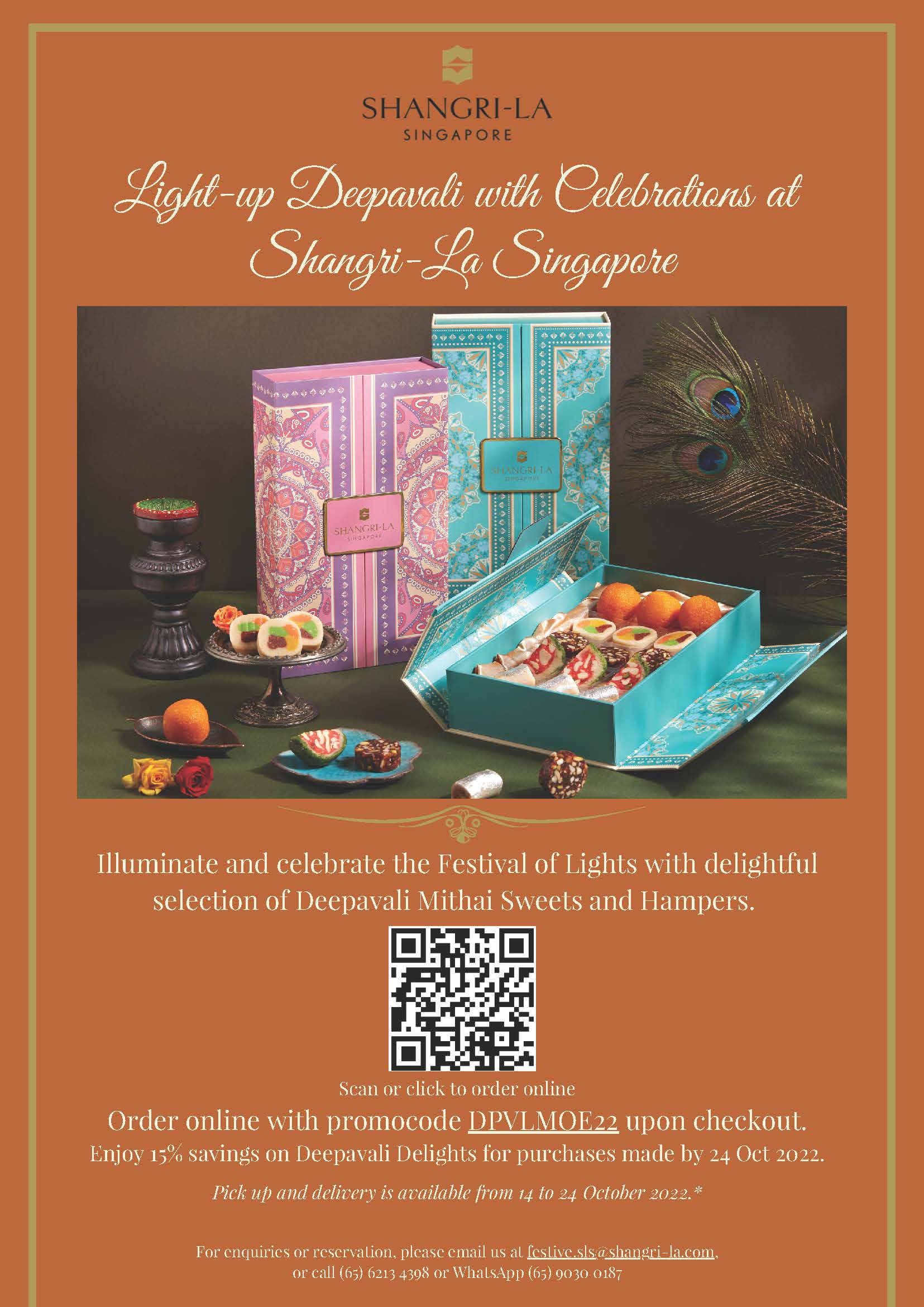 ShangriLa Singapore 15 savings on Deepavali Sweets and Hampers